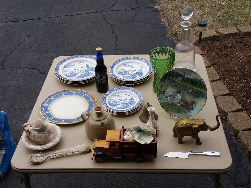lot 94 image: China, Decanter, Brass Elephant, Brass Bell, Etc.