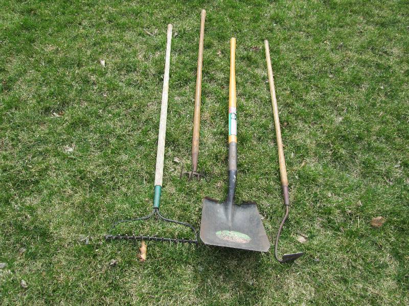 lot 62 image: Rake, Shovel, Hoe, Etc.