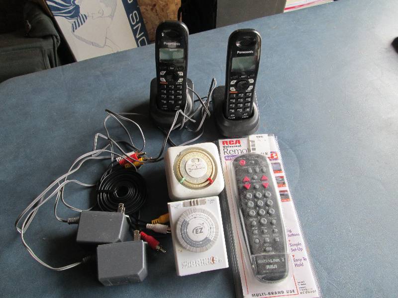 lot 103 image: Panasonic Telephones, RCA Remote, Etc.