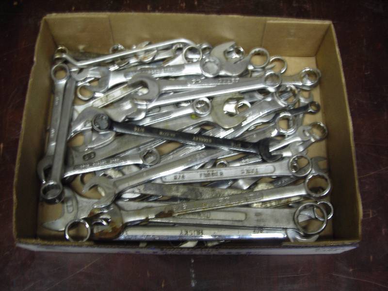 Large Lot Of SAE Open & Box Wrenches