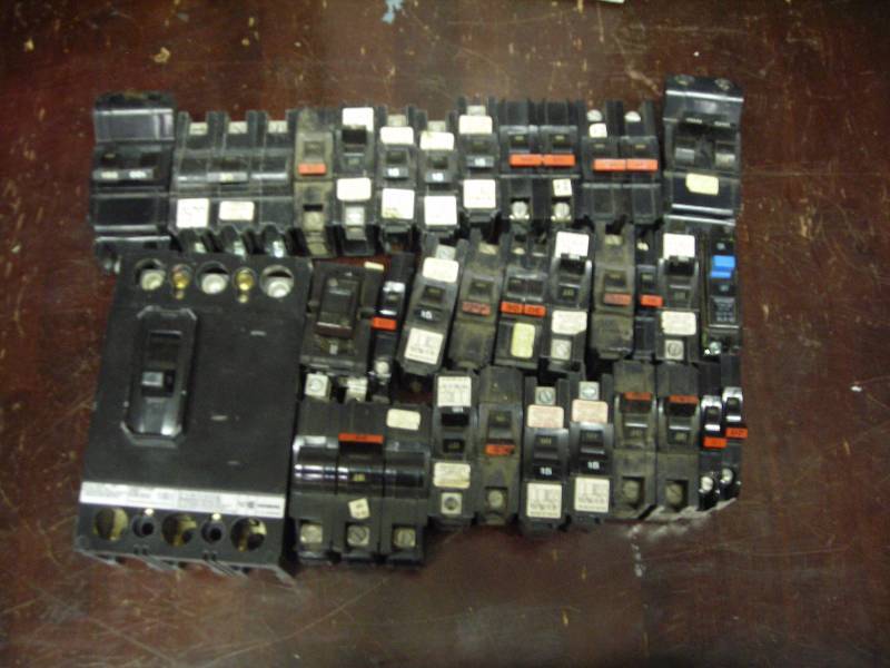 Box Lot Of FPE  Breakers 150 Amp Main, Assorted 15, 20, 30, 50, 100, Amp