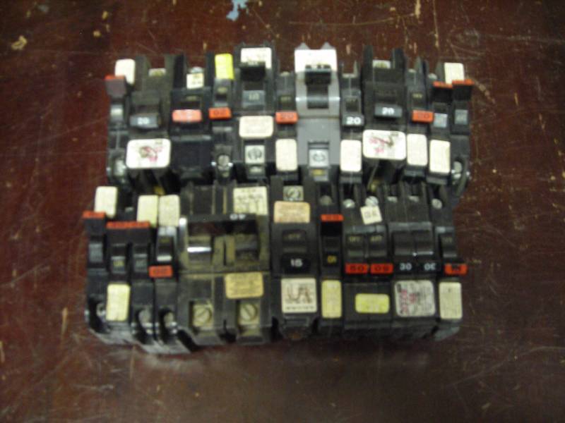Box Lot Of FPE Breakers 15, 20, 30, 40, 50 Amp