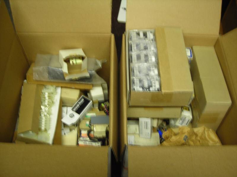 2 Boxes Of Relays & Terminal Blocks