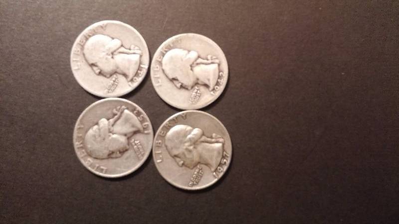Silver Quarters 1941 1942 1953 1957
