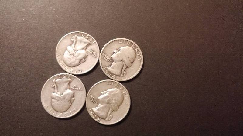Silver Quarters  1934 1953 1958 1959