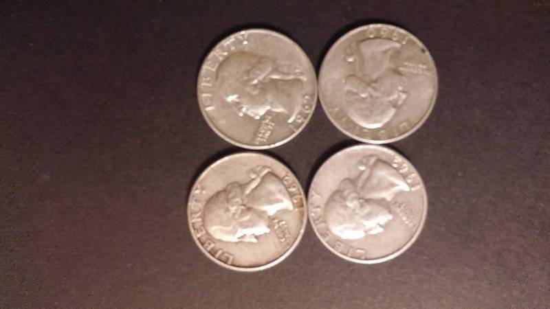 Silver Quarters 1960 1962 1962 1962 - All D