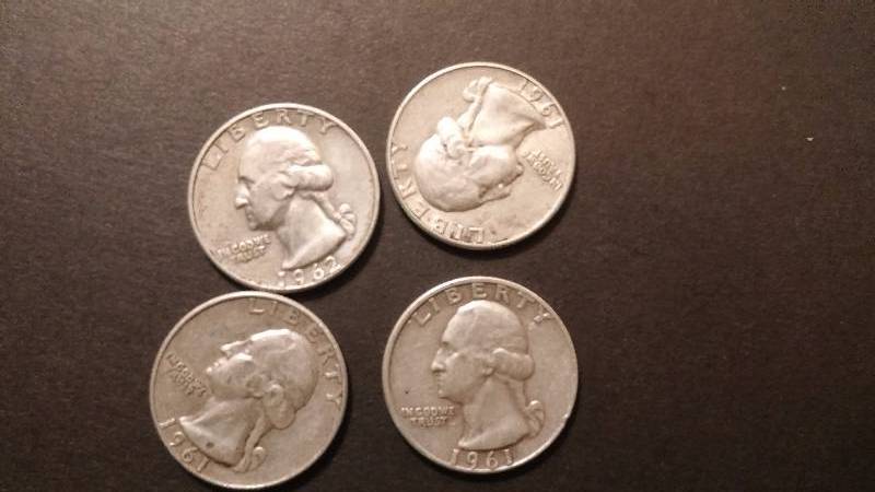 Silver Quarters 3x 1961-D 1962-D