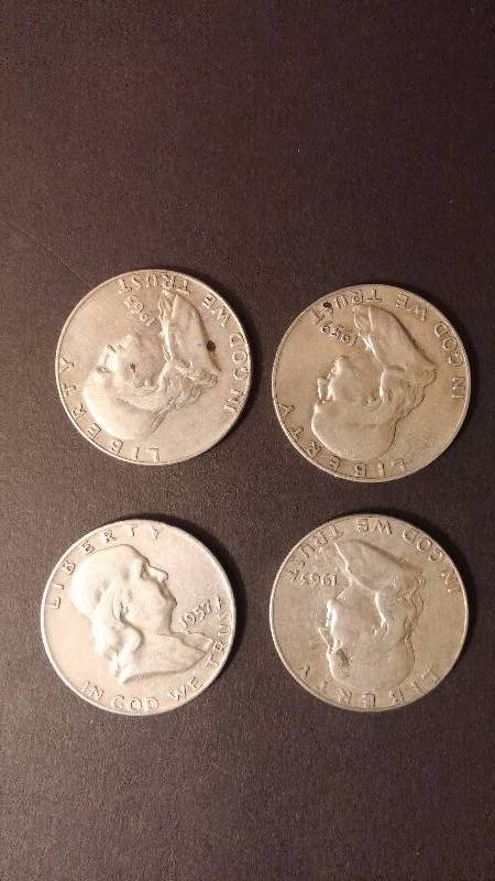 Franklin 12 Dollar 1957-D 1963-D 1959-D 1963-D