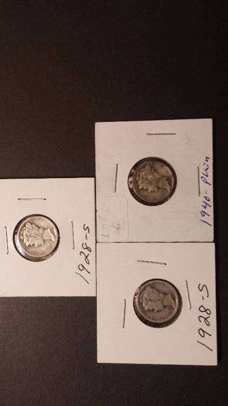 Mercury Dimes 1928-S 1928-S 1940