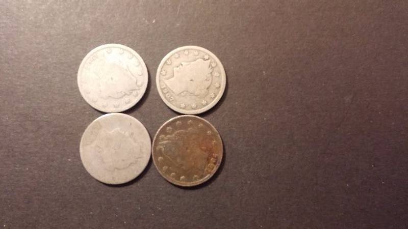 V Nickels 1907 1904 1907 19xx