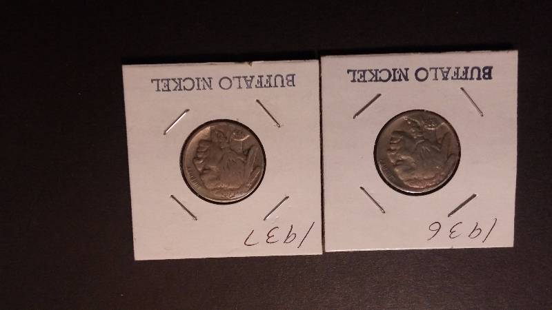 Buffalo Nickels 1936 1937