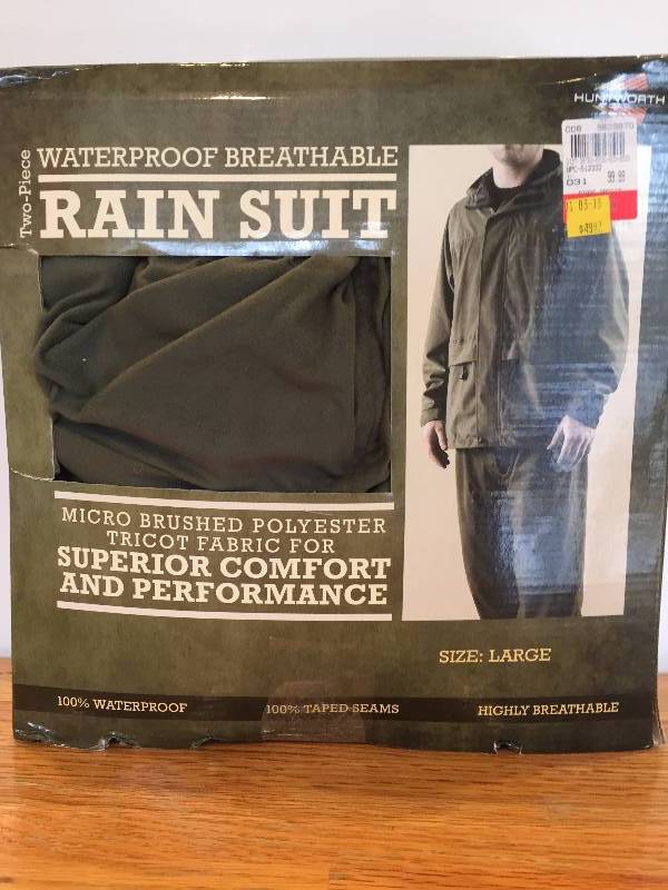 lot 25 image: Two-Piece Waterproof Rain Suit