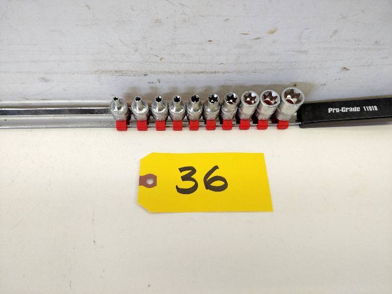 lot 36 image: Pro-Grade 38 Sockets, E4-E8, E10,...