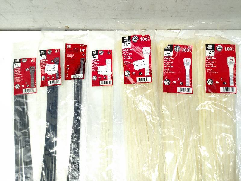 lot 150 image: Asstd Large Zip Ties...