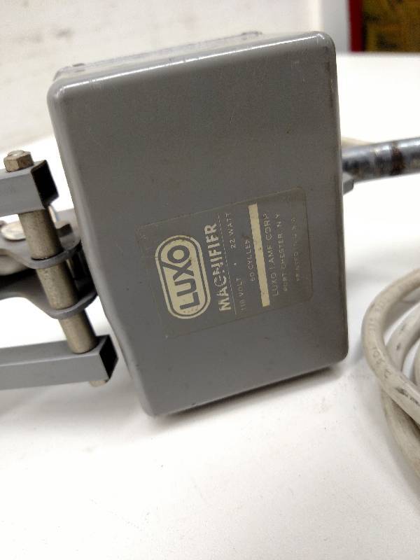 lot 168 image: Luxo Swing Arm Magnifer Lamp, Needs...