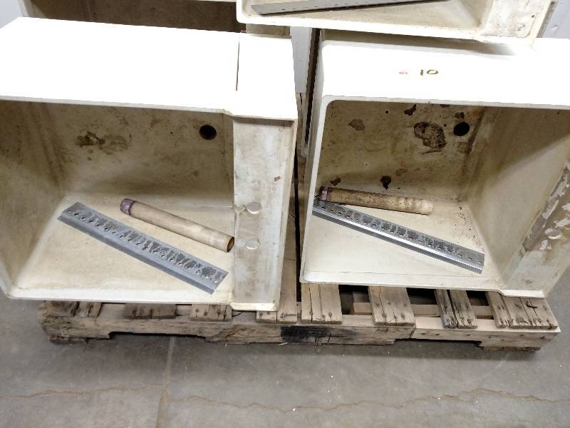 lot 10 image: (5) Wall Mount Laundry Tubs...