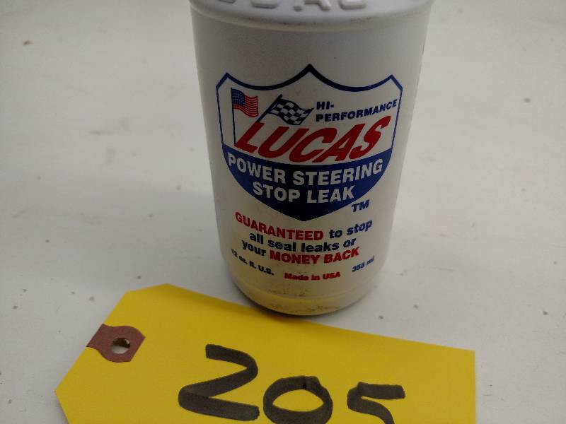 lot 205 image: 12 oz. Lucas Power Steering Stop Le...