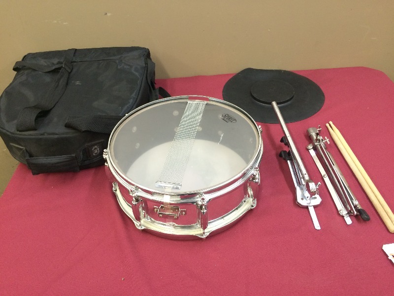 lot 24 image: Snare Drum, stand, case & sticks