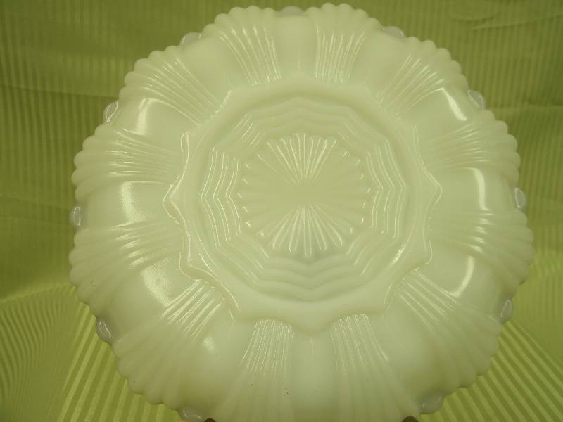 Milk Glass Egg plate
