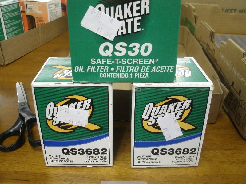 Quaker State Oil Filter Application Chart