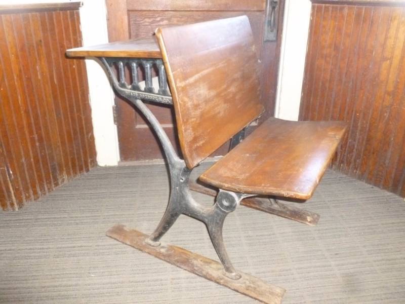lot 11 image: Antique School Desk