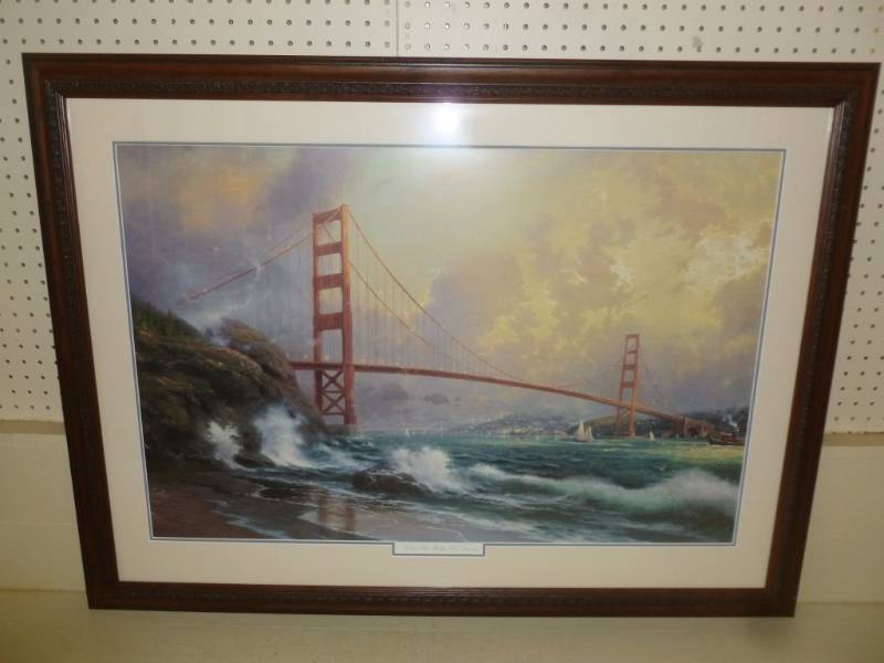 lot 12 image: Large Thomas Kinkade Print