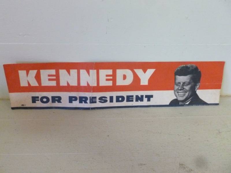 lot 271 image: Vintage Kennedy Bumper Sticker