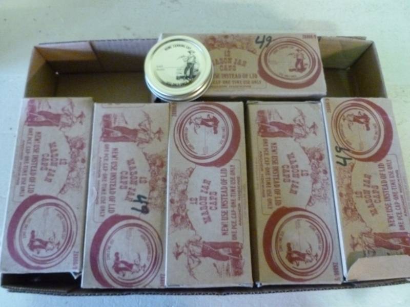 lot 418 image: Vintage Canning Caps  Lids