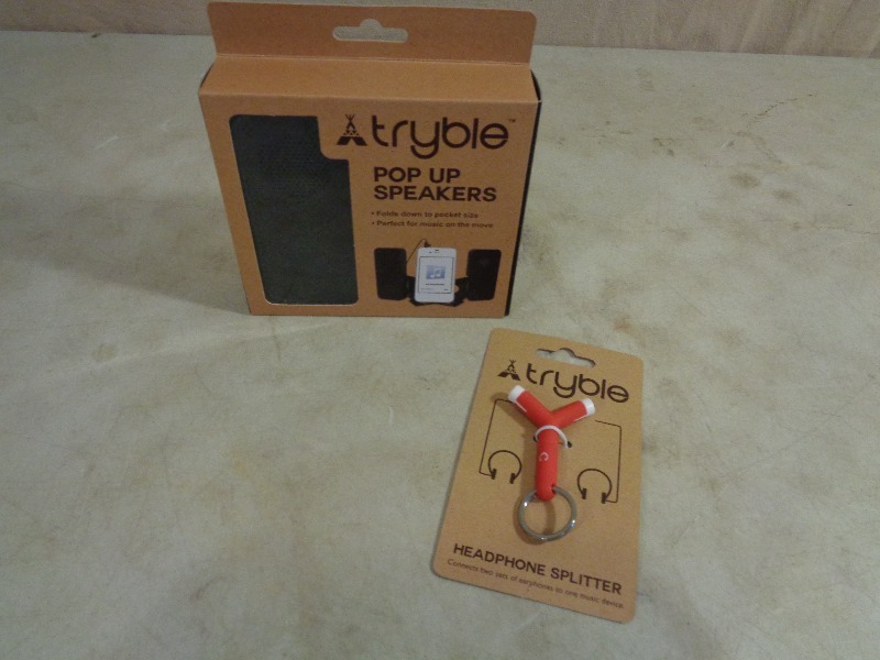 lot 19 image: New Pop Up Speakers and New Headphone Splitter