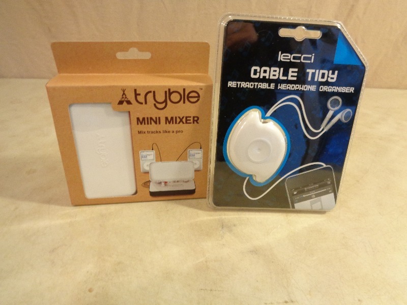 lot 20 image: New Mini Mixer and New Retractable Headphone Organizer