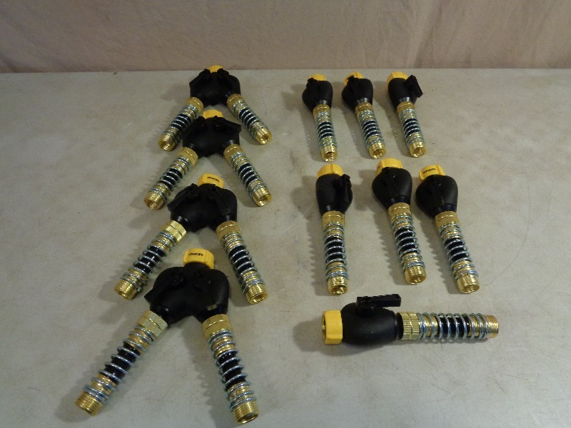 lot 42 image: 11 New Stanley Hose Connectors with Shut Offs