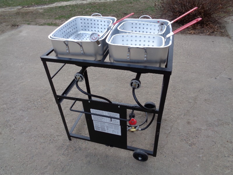 lot 11 image: Dual Burner Propane Frying Station