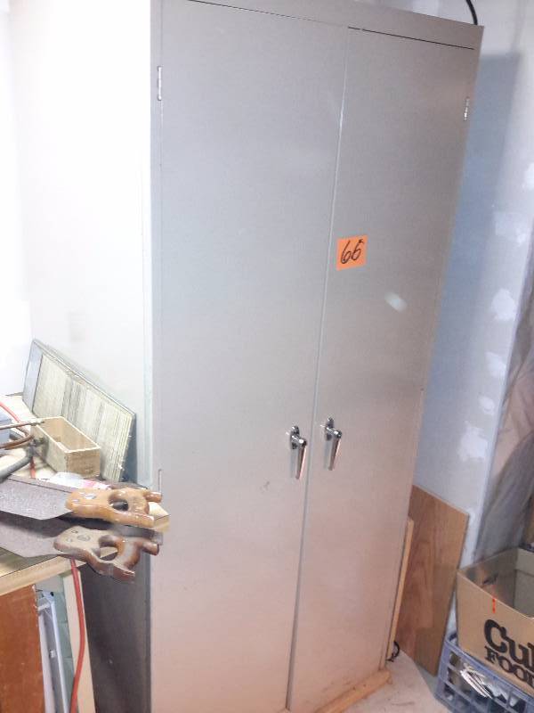 lot 66 image: Metal Storage CabinetArmoire and Contents