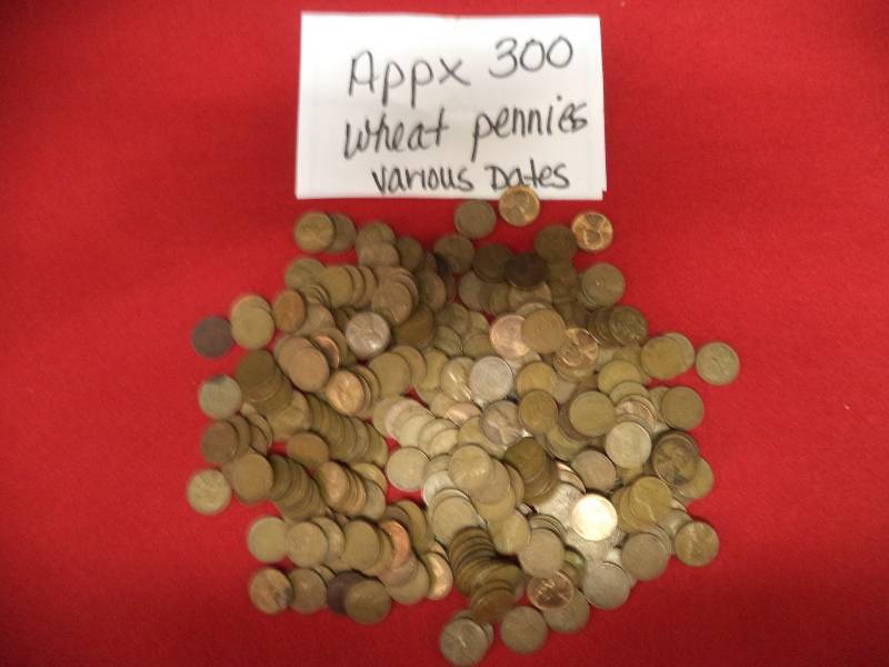 lot 25 image: Lot - Appx 300 Wheat Pennies