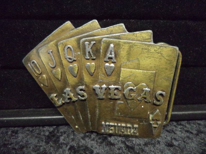 lot 56 image: Belt Buckle - Cards, Las Vegas