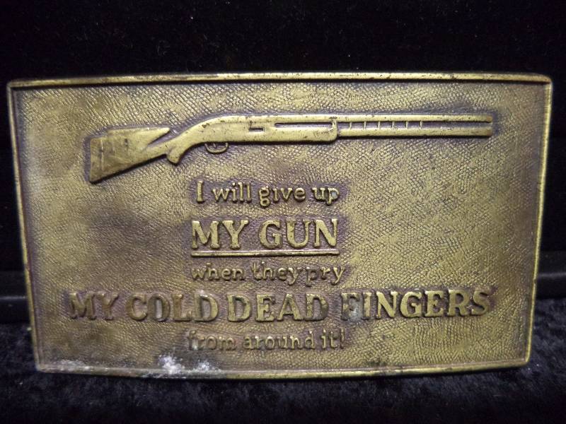 lot 76 image: Belt Buckle - Give Up My Gun