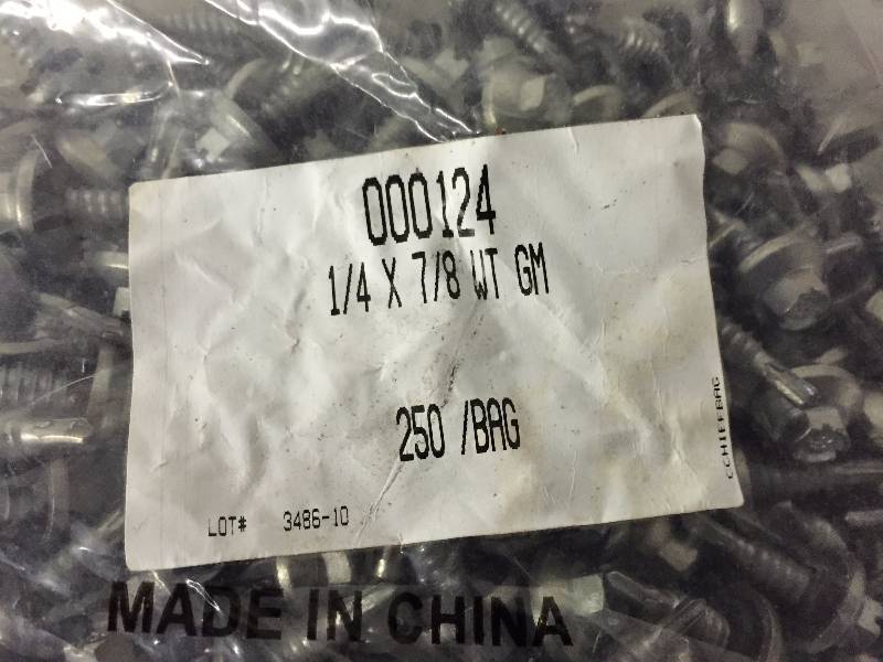 lot 44 image: SELF TAPPING SEAL WASHER SCREWS 14 - 14 X 78 1250 PCS