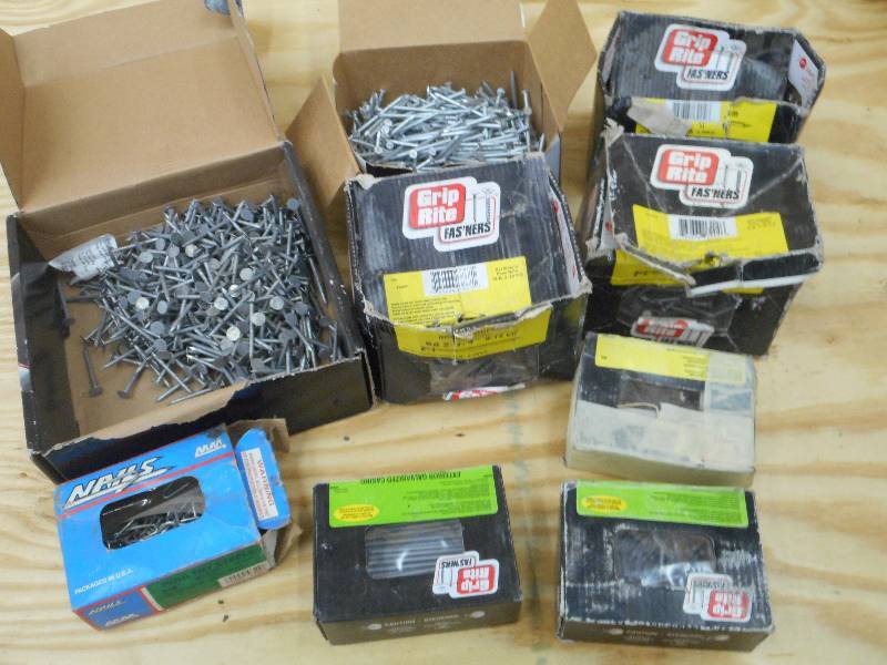 Box Full Of Assorted Nails & Fasten...
