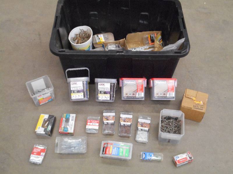 Tote Full Of Assorted Deck Screws, ...