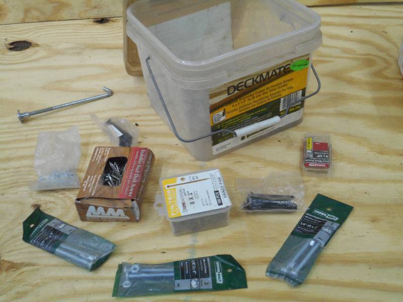 Pale Of Assorted Screws & Fasteners...
