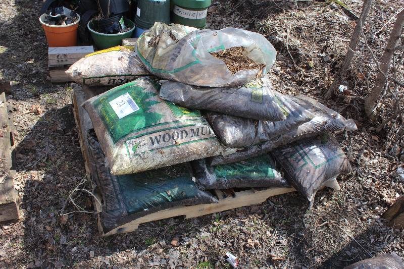 Lot of (12) Bags Wood Mulch