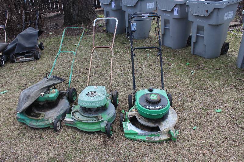 Lot of (3) Lawn Boy Lawn Mowers with Aluminum decks.