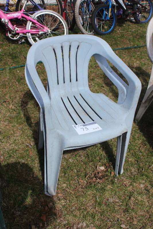 Lot of (2) Plastic Lawn Chairs