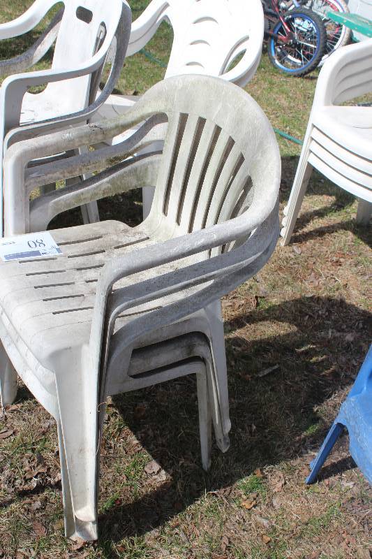 Lot of (2) Plastic Lawn Chairs