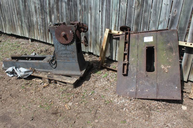 Vintage Saw Base and Table from Old Harris, MN Saw Mill