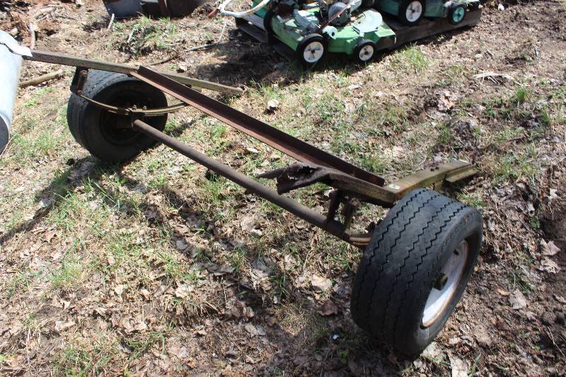 Trailer Axle with Springs, Tires, and Rims