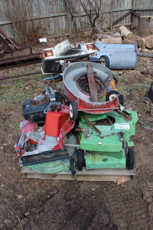 Pallet Lot of Mowers with Aluminum Decks