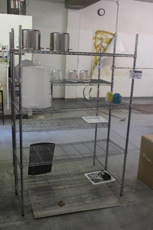 lot 18 image: 4-Shelf Metal Storage Rack