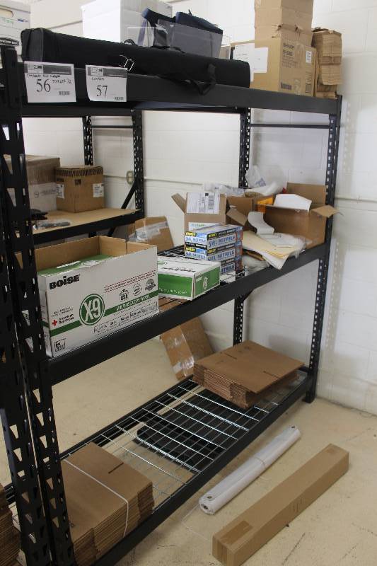 lot 56 image: 3-Shelf Metal Storage Rack