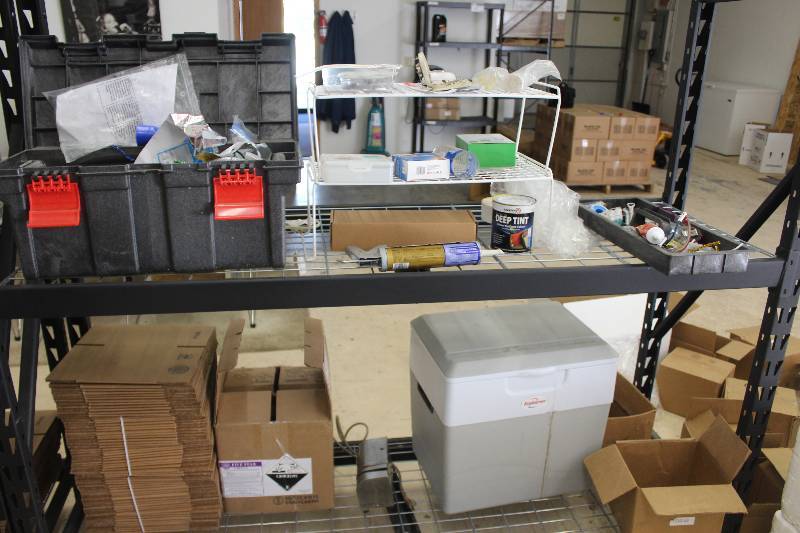 lot 59 image: Contents of Storage Rack